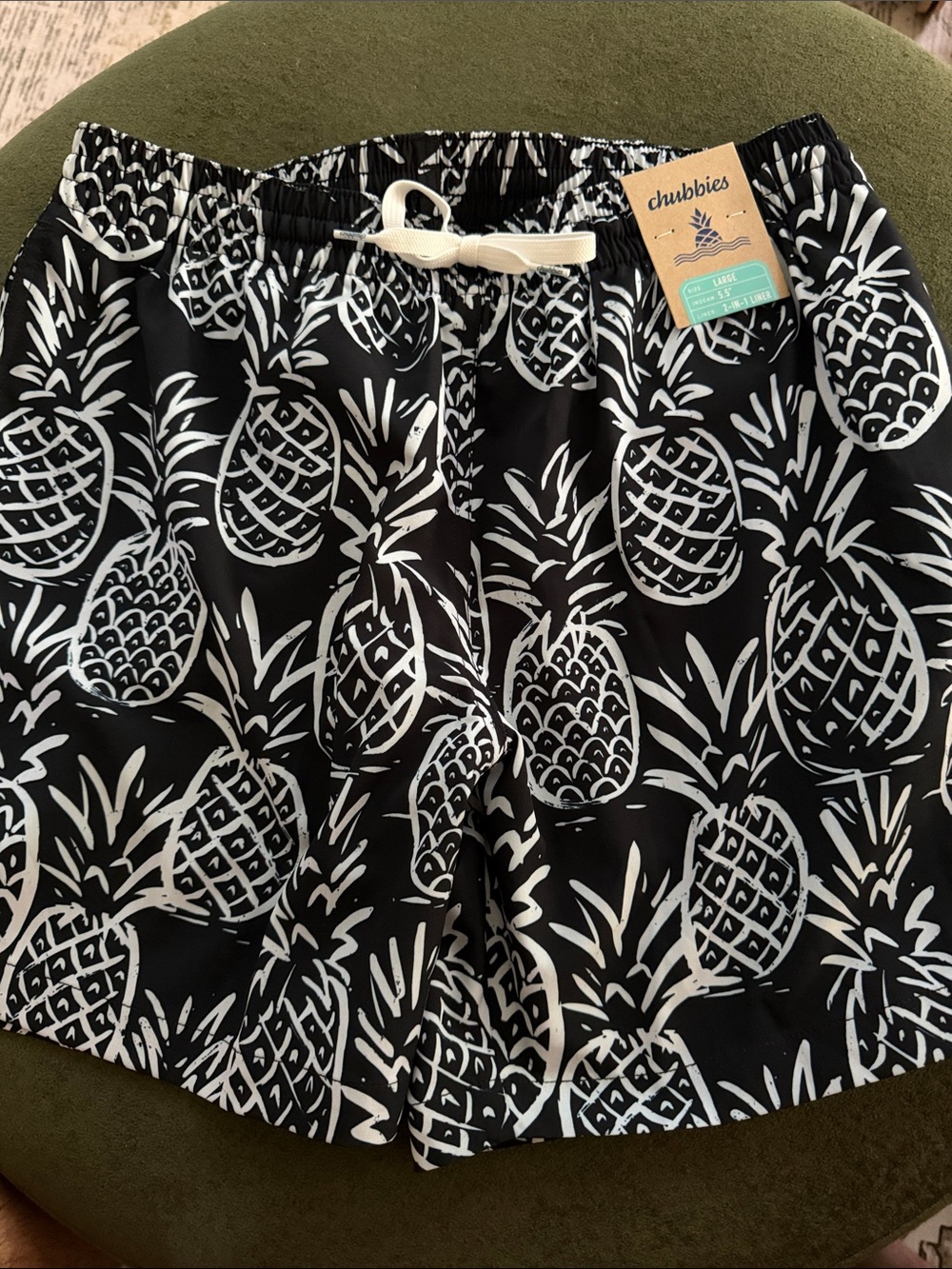 Chubbies Midnight Thigh-napples Size Large 5.5” Brief Liner - NWT